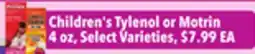 Tony’s Fresh Market Children's Tylenol or Motrin offer