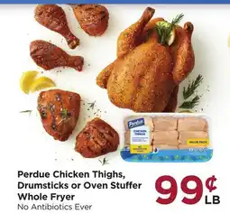 Food 4 Less Perdue Chicken Thighs, Drumsticks or Oven Stuffer Whole Fryer offer