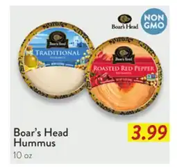 Fresh Thyme Boar's Head Hummus offer