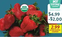 Fresh Thyme Organic Strawberries offer