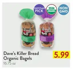 Fresh Thyme Dave's Killer Bread Organic Bagels offer