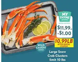 Fresh Thyme Large Snow Crab Clusters offer