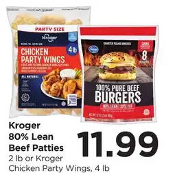 Food 4 Less Kroger 80% Lean Beef Patties offer
