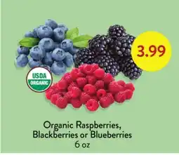 Fresh Thyme Organic Raspberries, Blackberries or Blueberries offer