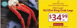 Fresh Thyme Wild Caught 16/22ct King Crab Leg offer