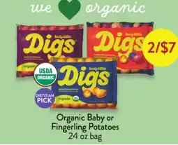 Fresh Thyme Organic Baby or Fingerling Potatoes offer