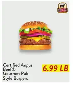 Fresh Thyme Certified Angus Beef Gourmet Pub Style Burgers offer