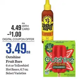 Mariano's Outshine Fruit Bars Yellowbird Hot Sauce offer