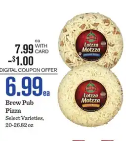 Mariano's Brew Pub Pizza offer
