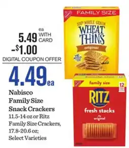 Mariano's Nabisco Family Size Snack Crackers offer