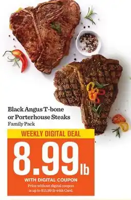 Mariano's Black Angus T-bone or Porterhouse Steaks offer