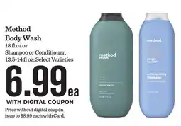 Mariano's Method Body Wash 18 fl oz or Shampoo or Conditioner, 13.5-14 fl oz offer