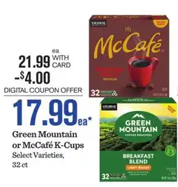 Mariano's Green Mountain or McCafé K-Cups offer