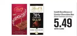 Mariano's Lindt Excellence or Lindor Chocolate Bar offer