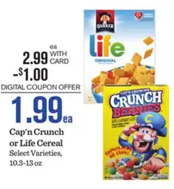 Mariano's Cap'n Crunch or Life Cereal offer
