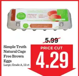 Mariano's Simple Truth Natural Cage Free Brown Eggs offer
