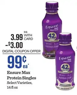 Mariano's Ensure Max Protein Singles offer