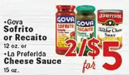 Rio Valley Market • Goya Sofrito or Recaito • La Preferida Cheese Sauce offer