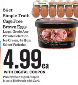 Mariano's 24 ct Simple Truth Cage Free Brown Eggs offer