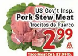 Rio Valley Market US Gov't Insp. Pork Stew Meat offer