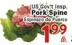 Rio Valley Market US Gov't Insp. Pork Spine offer