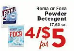 Rio Valley Market Roma or Foca Powder Detergent offer
