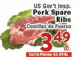 Rio Valley Market US Gov't Insp. Pork Spare Ribs offer