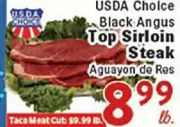Rio Valley Market USDA Choice Black Angus Top Sirloin Steak offer