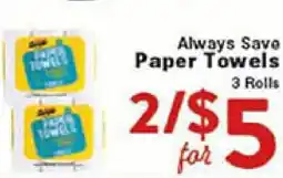 Rio Valley Market Always Save Paper Towels offer