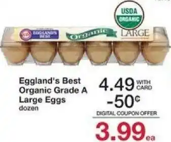 Mariano's Eggland's Best Organic Grade A Large Eggs offer
