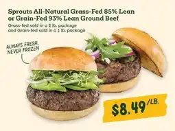 Sprouts Farmers Market Sprouts All-Natural Grass-Fed 85% Lean or Grain-Fed 93% Lean Ground Beef offer