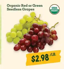 Sprouts Farmers Market Organic Red or Green Seedless Grapes offer