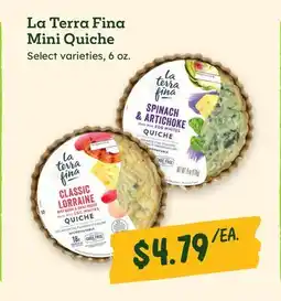 Sprouts Farmers Market La Terra Fina Mini Quiche offer