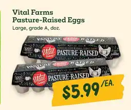 Sprouts Farmers Market Vital Farms Pasture-Raised Eggs offer