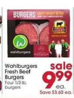 Giant Eagle Wahlburgers Fresh Beef Burgers offer