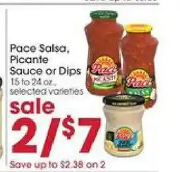 Giant Eagle Pace Salsa, Picante Sauce or Dips offer