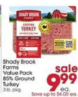 Giant Eagle Shady Brook Farms Value Pack 85% Ground Turkey offer