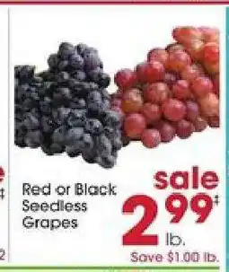 Giant Eagle Red or Black Seedless Grapes offer