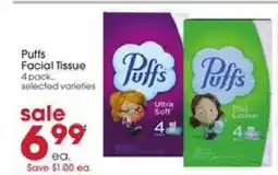 Giant Eagle Puffs Facial Tissue offer