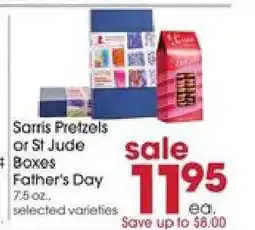 Giant Eagle Sarris Pretzels or St Jude Boxes Father's Day offer