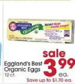Giant Eagle Eggland's Best Organic Eggs offer