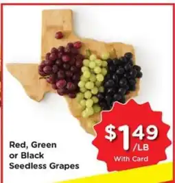 Kroger Red, Green or Black Seedless Grapes offer