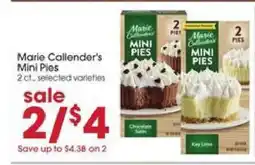 Giant Eagle Marie Callender's Mini Pies offer