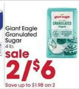 Giant Eagle Giant Eagle Granulated Sugar offer