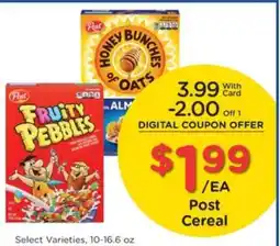 Kroger Post Cereal offer