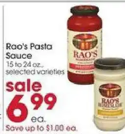 Giant Eagle Rao's Pasta Sauce offer