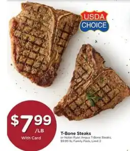 Kroger T-Bone Steaks offer