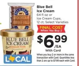 Kroger Blue Bell Ice Cream offer