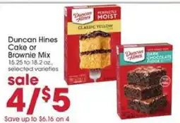 Giant Eagle Duncan Hines Cake or Brownie Mix offer