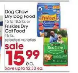 Giant Eagle Dog Chow Dry Dog Food or Friskies Dry Cat Food offer